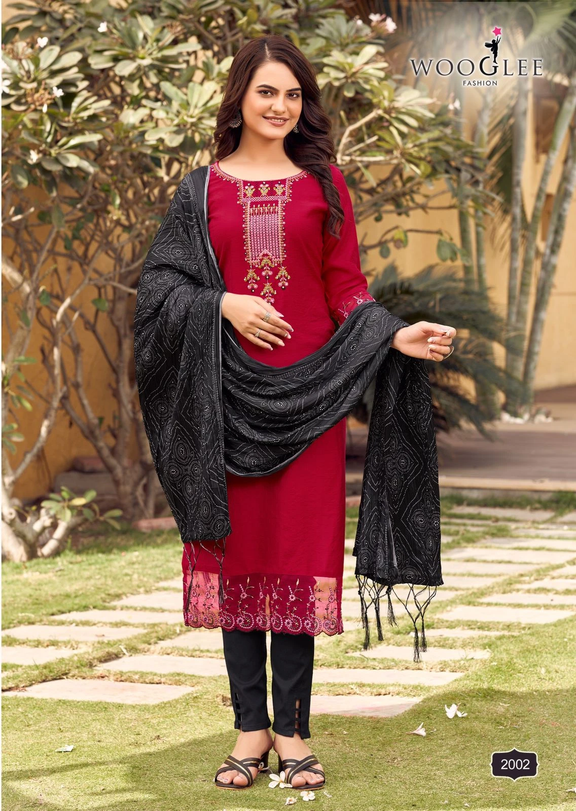 Wooglee Sagaai Viscose Weaving Wholesale Readymade Salwar Suit Catalog — Wholesale Salwar Suits, Wooglee wholesale from Surat — view 6